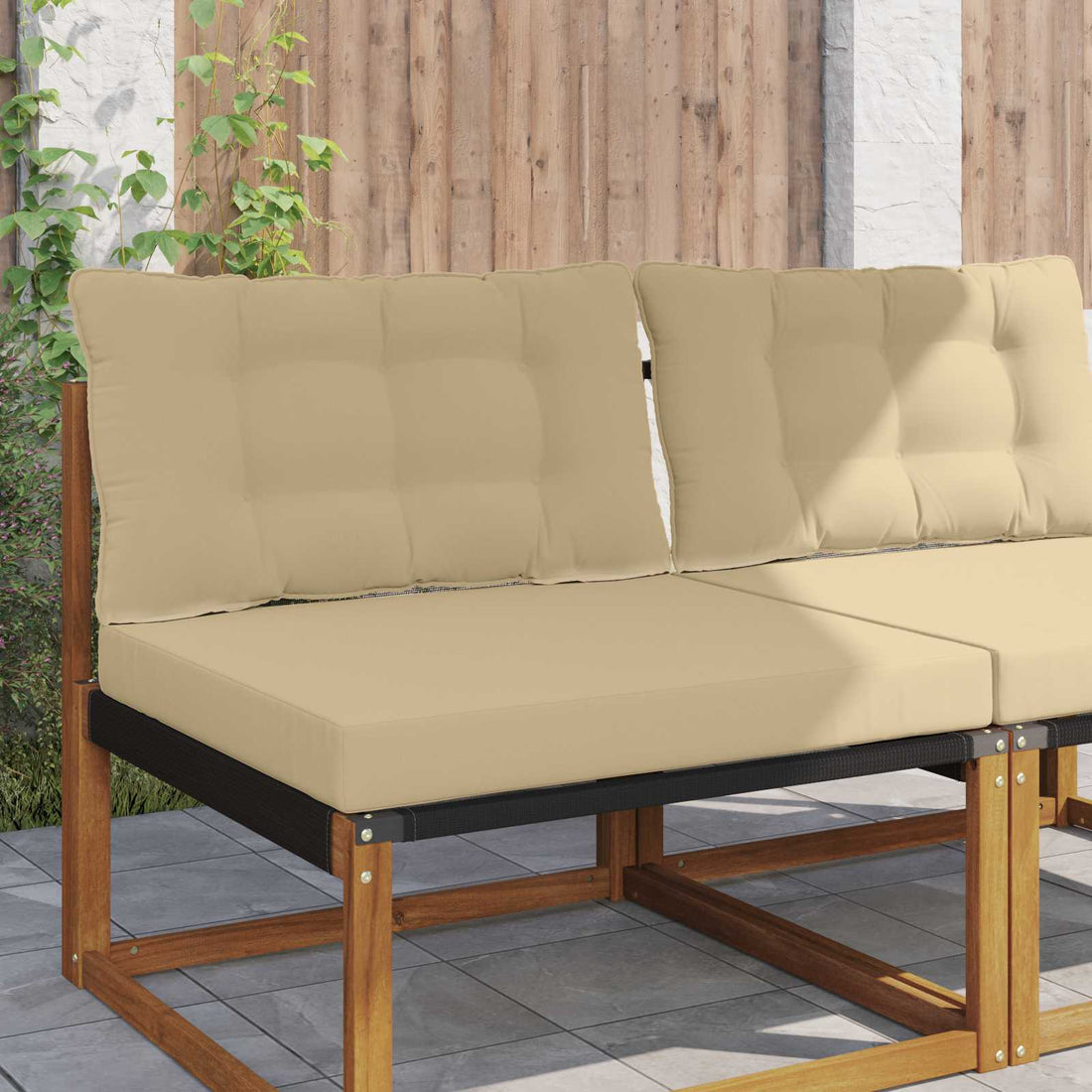 vidaXL Cojín para sofá de exterior Poliéster Beige 80 x 68,5 cm