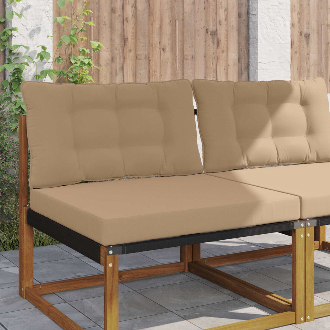 vidaXL Cojín para sofá de exterior Poliéster Gris topo 80 x 68,5 cm