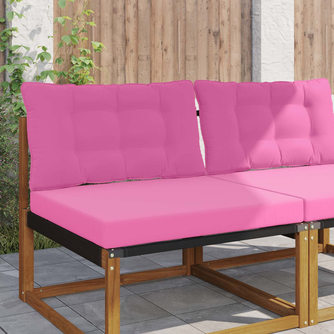 vidaXL Cojín para sofá de exterior Poliéster Rosa 80 x 68,5 cm