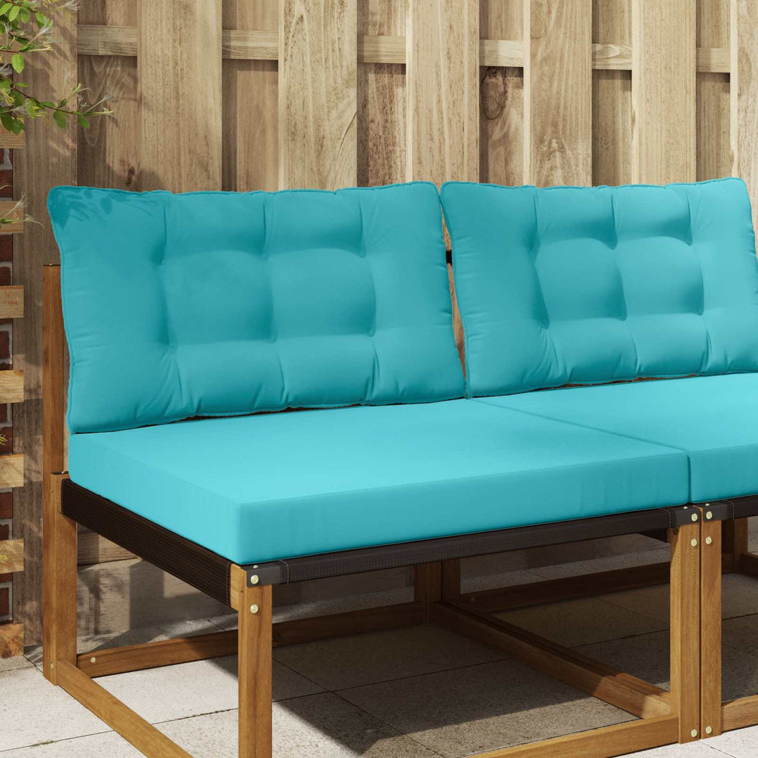 vidaXL Cojín para sofá de exterior Poliéster Tuquesa 80 x 68,5 cm