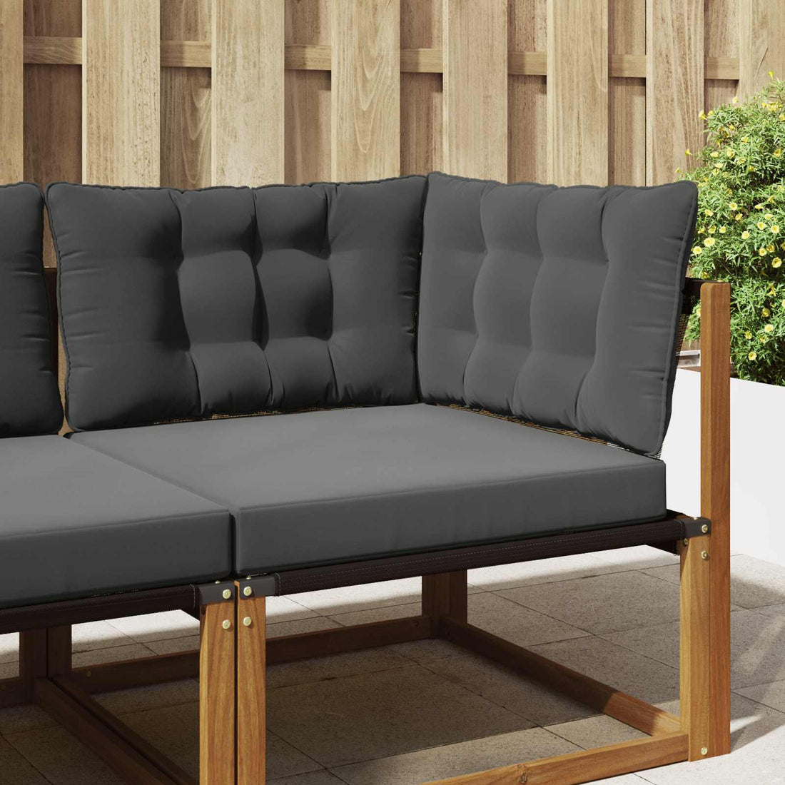 vidaXL Cojín para sofá de exterior Poliéster Gris antracita