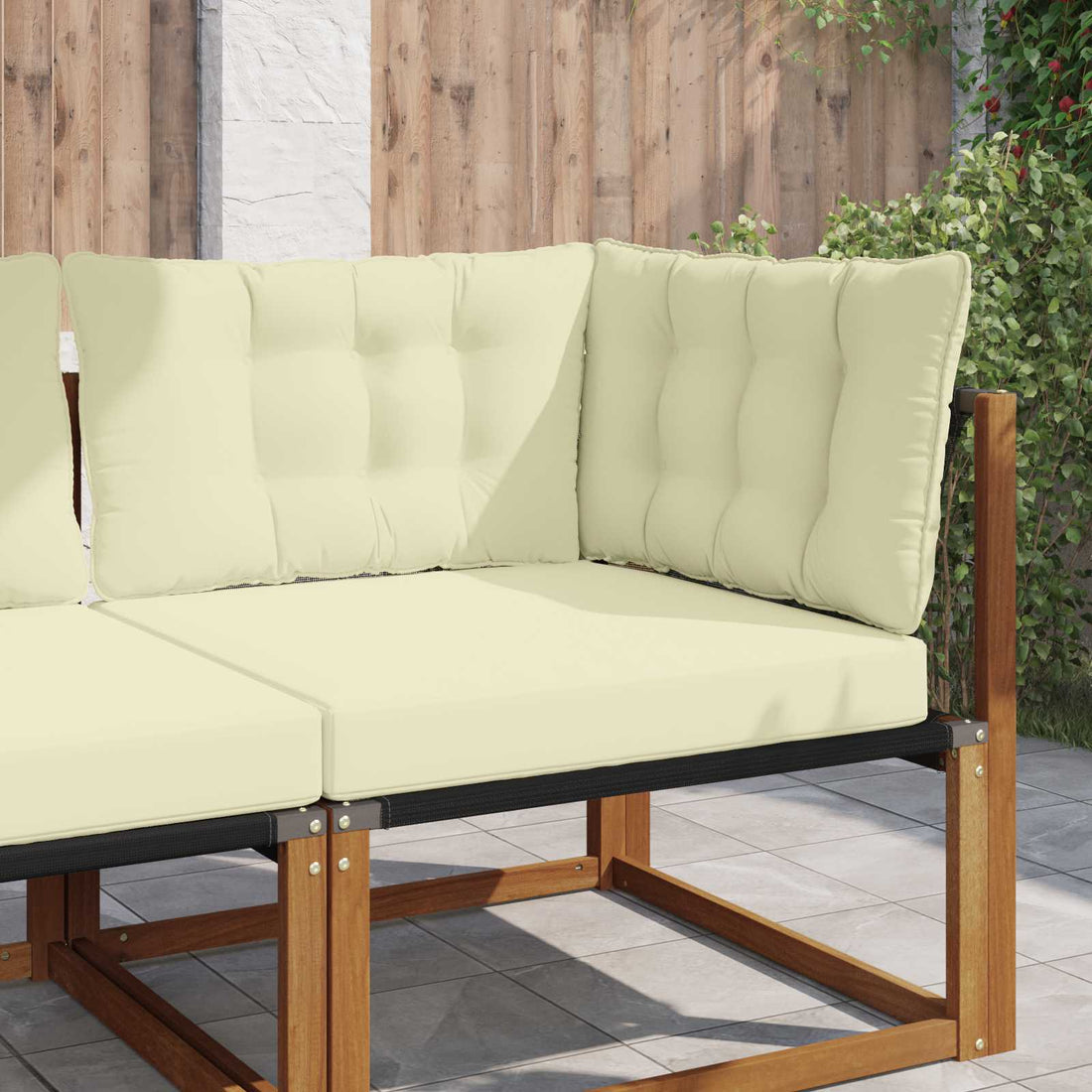 vidaXL Cojín para sofá de exterior Poliéster Crema 68,5 x 68,5 cm