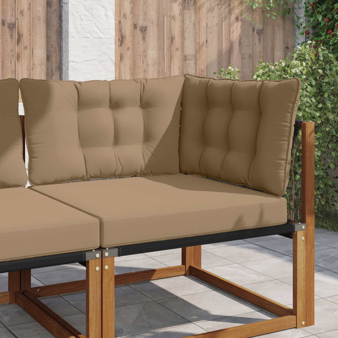 vidaXL Cojín para sofá de exterior Poliéster Gris topo 68,5 x 68,5 cm