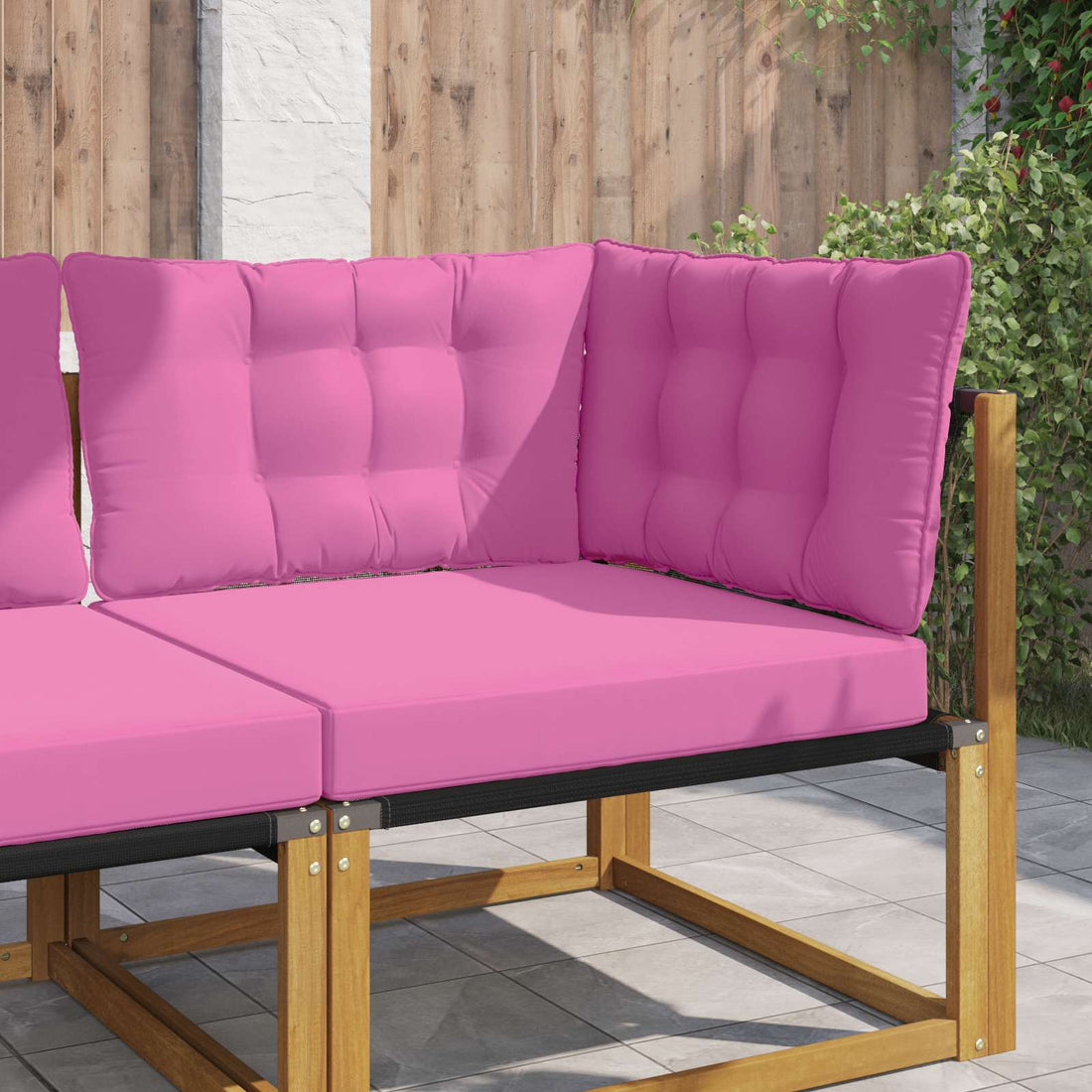vidaXL Cojín para sofá de exterior Poliéster Rosa 68,5 x 68,5 cm