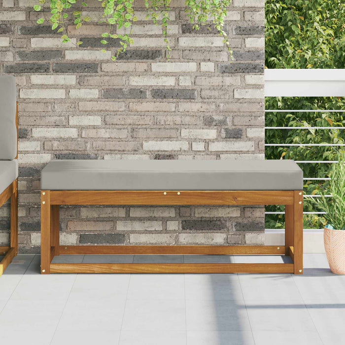 vidaXL Cojín de asiento de exterior 100% Poliéster Gris