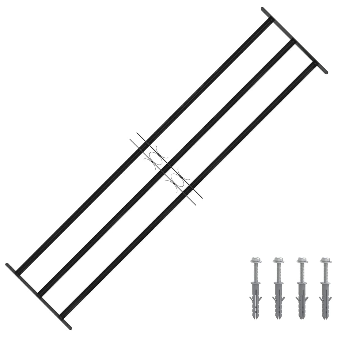 vidaXL Reja de Seguridad para Ventana 174 x 45 cm Acero Galvanizado