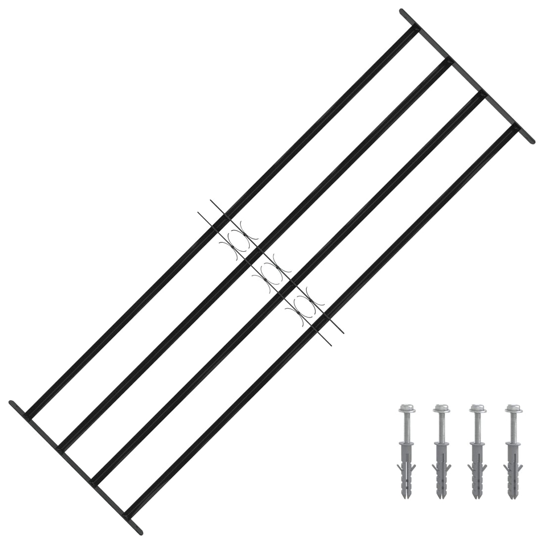 vidaXL Reja de Seguridad para Ventana 175 x 60 cm Acero Galvanizado