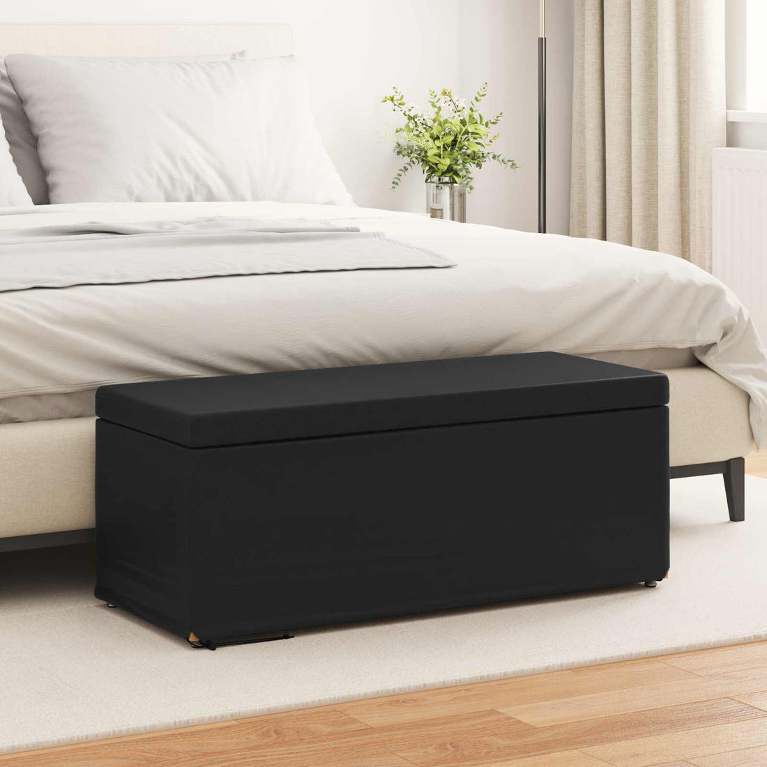 vidaXL Taburete Negro 101 x 41 x 40 cm