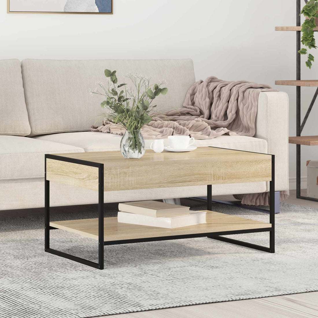 vidaXL Mesa de Café Sonoma 80 x 50 x 40 cm Madera de ingeniería