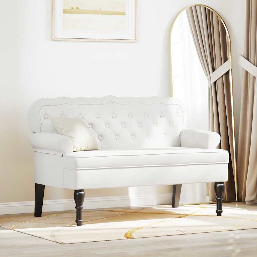 vidaXL Banco Chesterfield 119,5 x 64,5 x 75 cm Cuero sintético