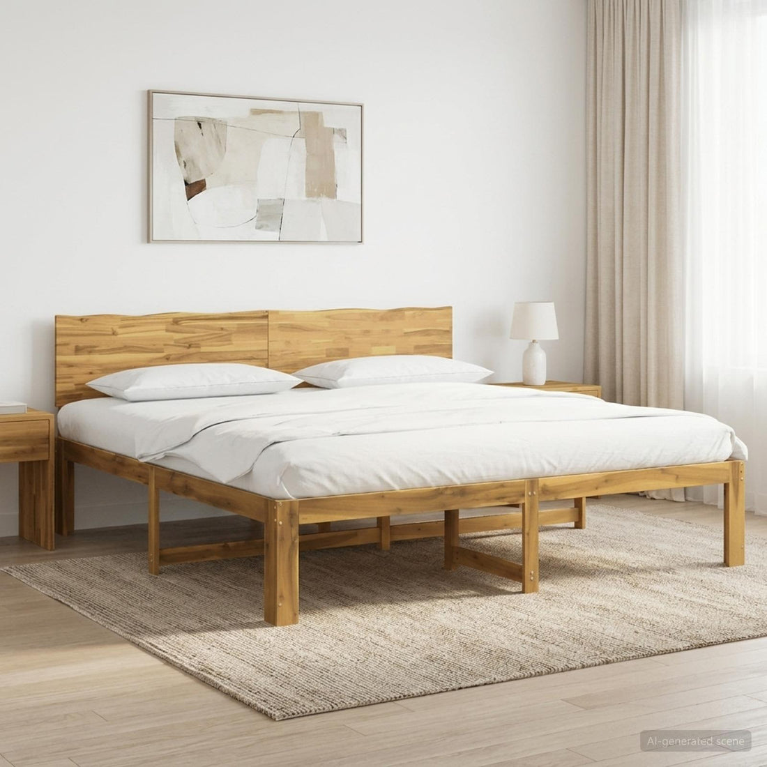 vidaXL Cama doble con cabecero ROSTOCK Blanco 180 x 200 cm