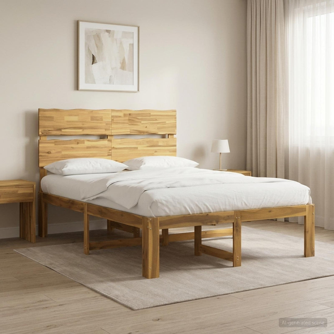 vidaXL Cama doble con cabecero ROSTOCK Blanco 140 x 200 cm