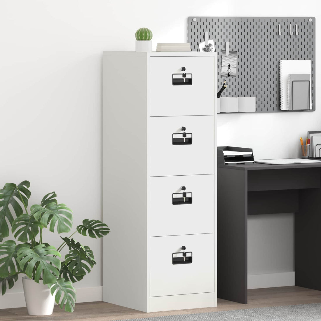 vidaXL Mueble archivador 44 x 50 x 139 cm Acero Laminado en Frío