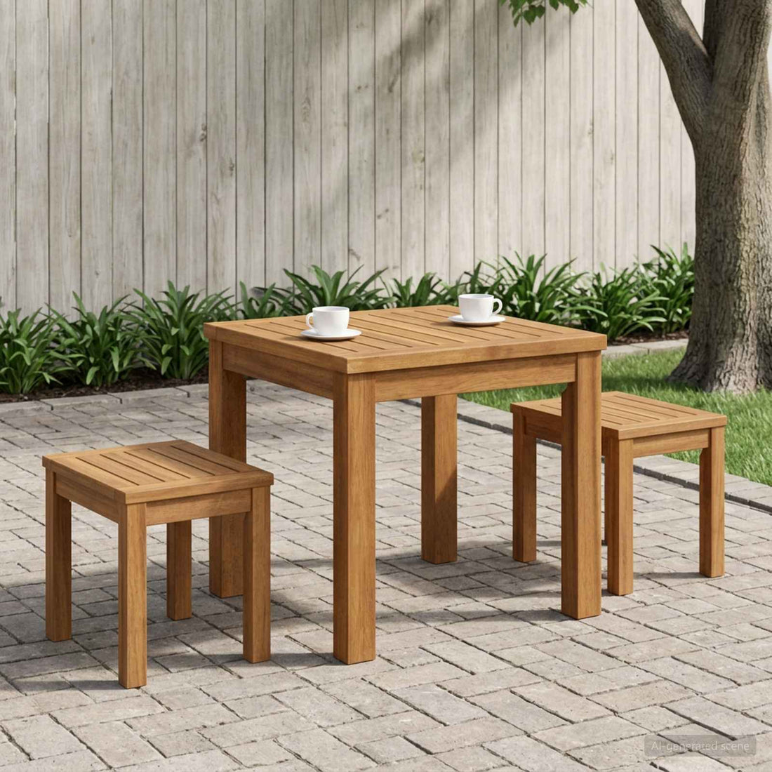 vidaXL Mesa de centro Natural 40 x 40,5 x 36 cm