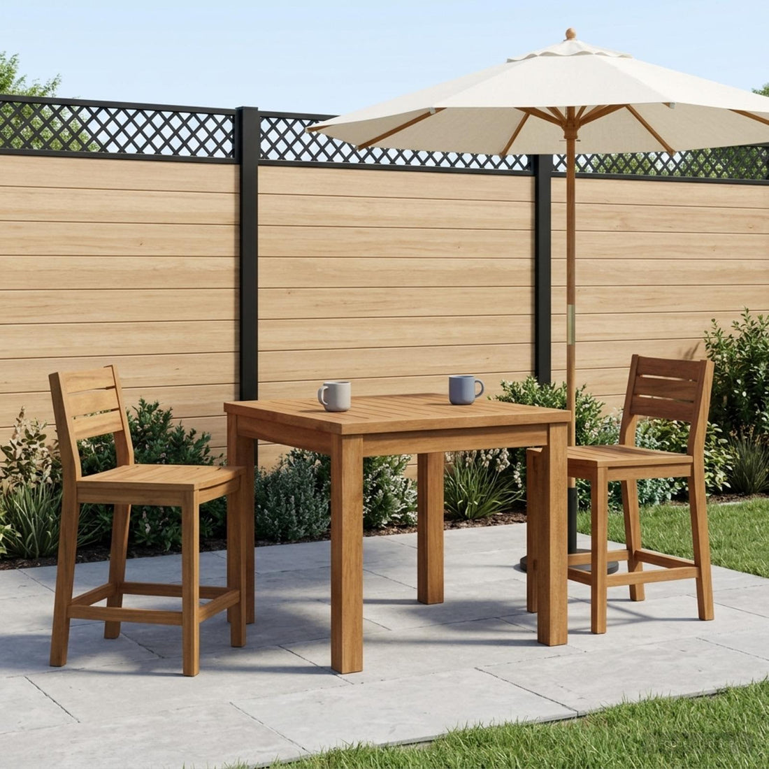 vidaXL Mesa de centro Natural 50 x 48,5 x 36 cm