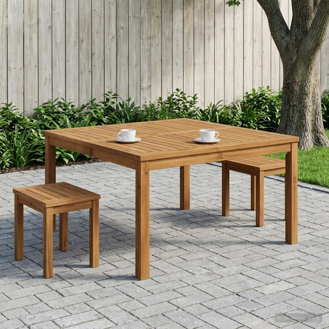 vidaXL Mesa de centro Natural 100 x 100,5 x 45 cm