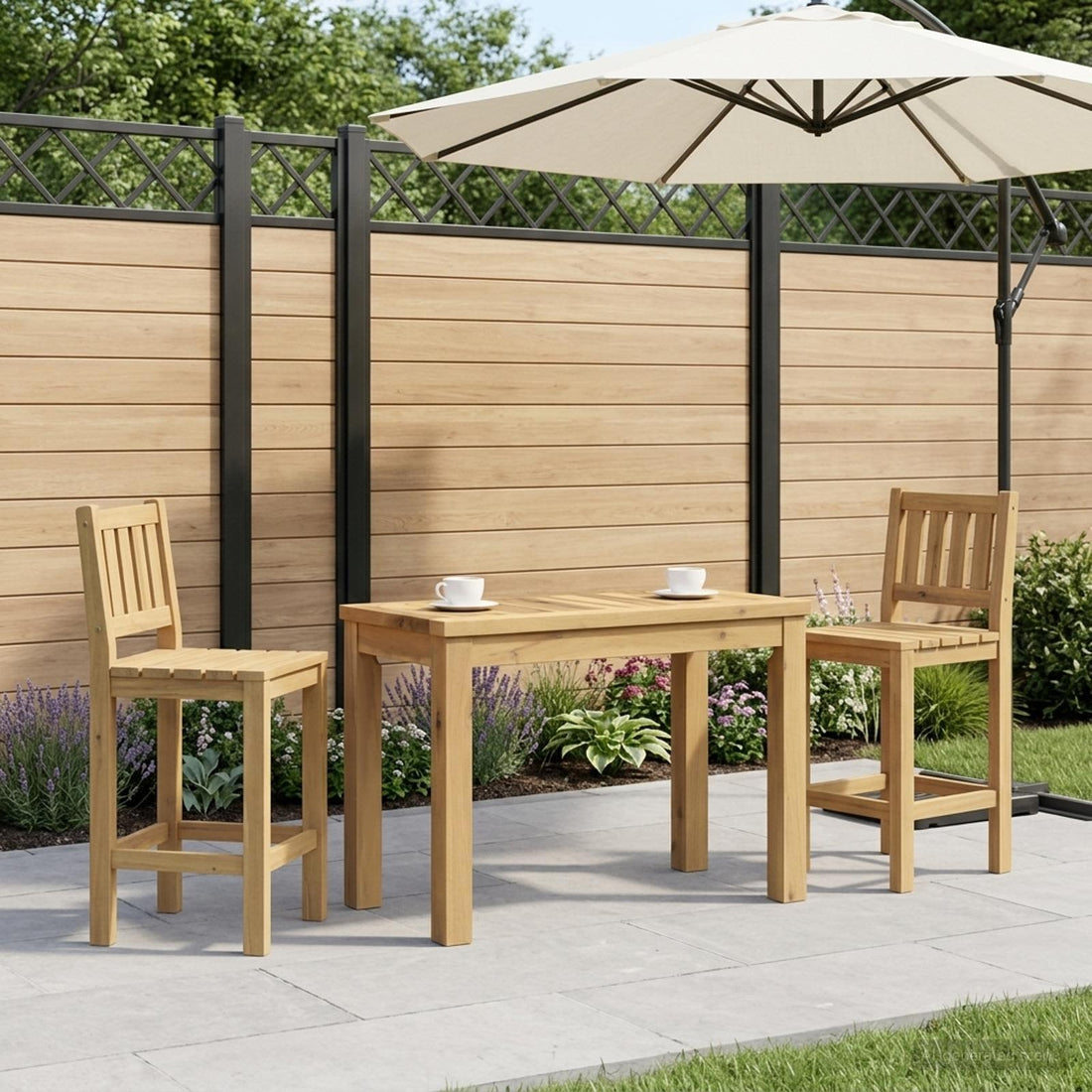 vidaXL Mesa de centro Blanco 60,5 x 30 x 36 cm Madera de Acacia Sólida