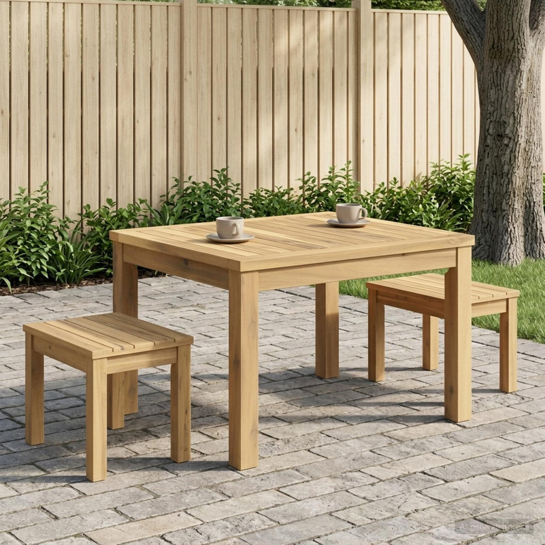 vidaXL Mesa de centro Blanco 50 x 60,5 x 36 cm Madera de Acacia Sólida