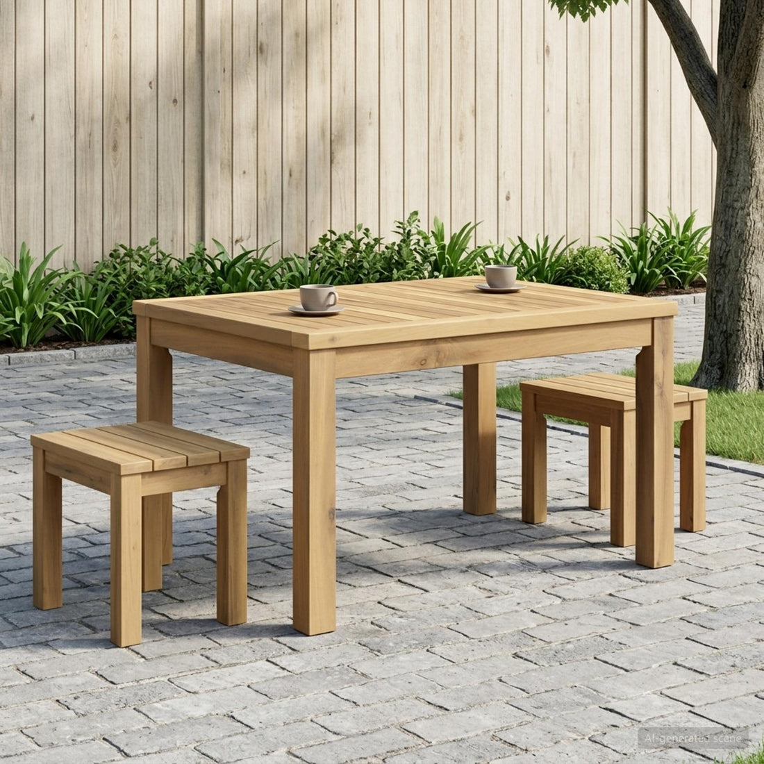 vidaXL Mesa de centro Blanco 50 x 68,5 x 36 cm Madera de Acacia Sólida