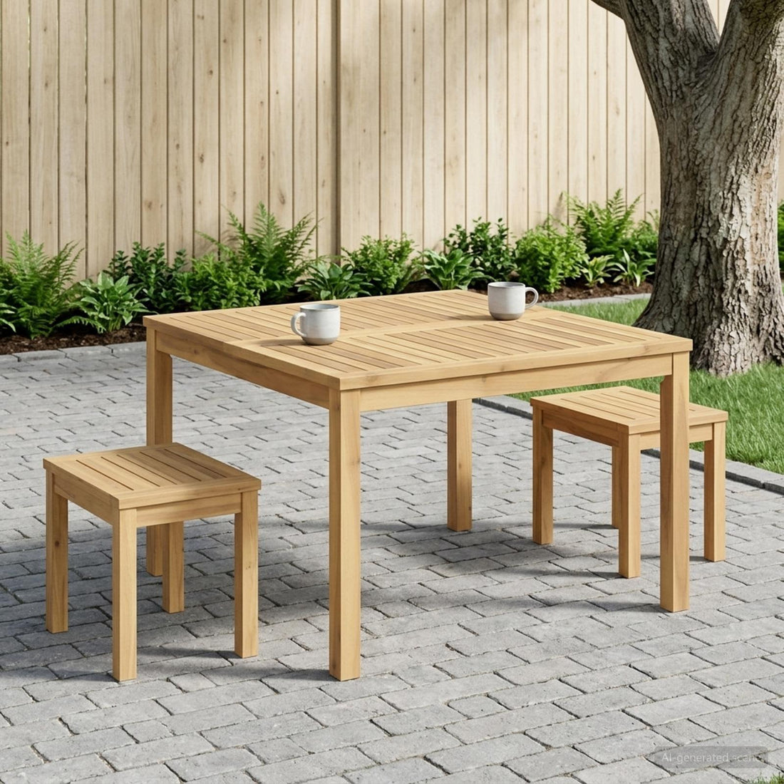vidaXL Mesa de centro Blanco 80 x 80,5 x 45 cm Madera de Acacia Sólida