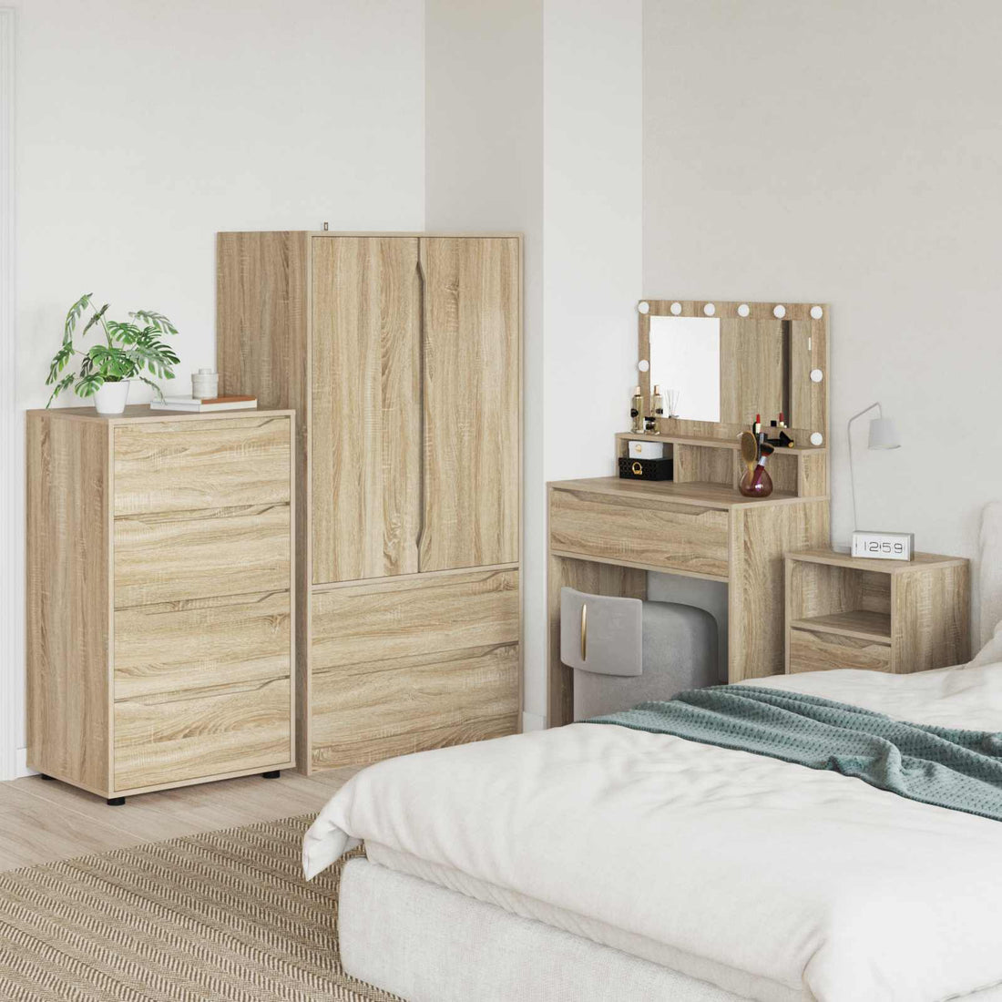 vidaXL Armarios de Almacenamiento 60 x 48 x 105 cm Roble Sonoma