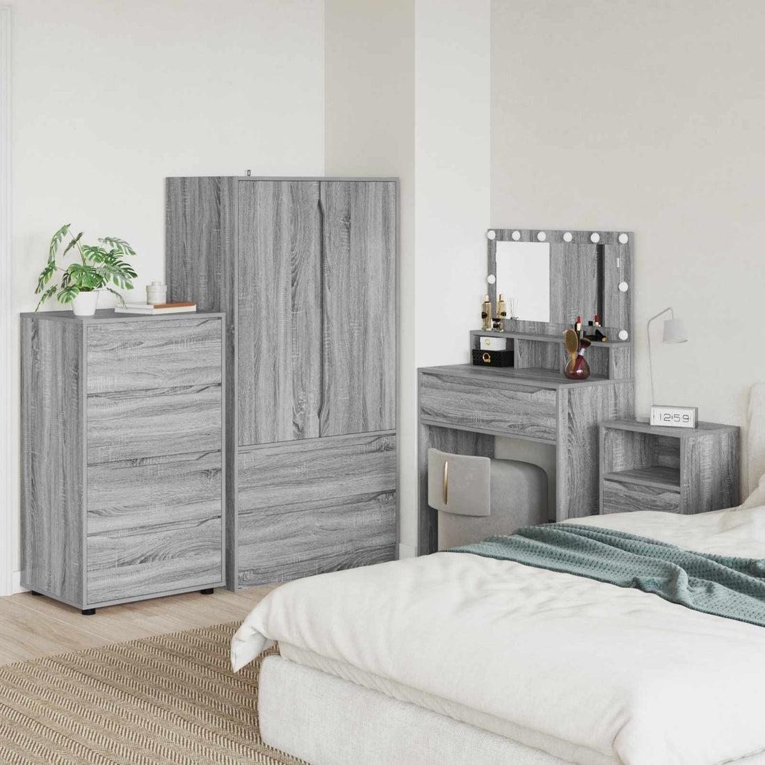 vidaXL Armarios de Almacenamiento 60 x 48 x 105 cm Gris Sonoma