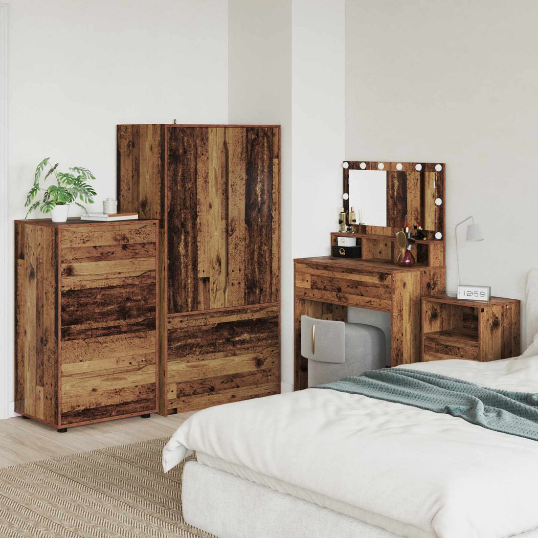 vidaXL Armarios de Almacenamiento 60 x 48 x 105 cm Madera Vieja