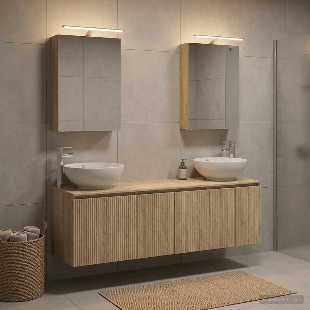 vidaXL Juego de Muebles de Baño 5 uds. Roble Sonoma