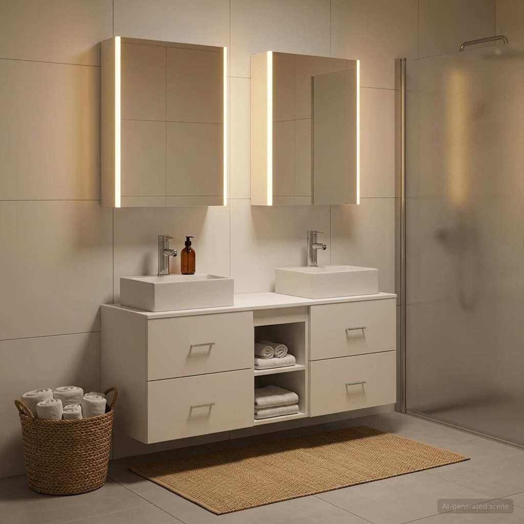 vidaXL Juego de muebles de baño 5 uds. Blanco
