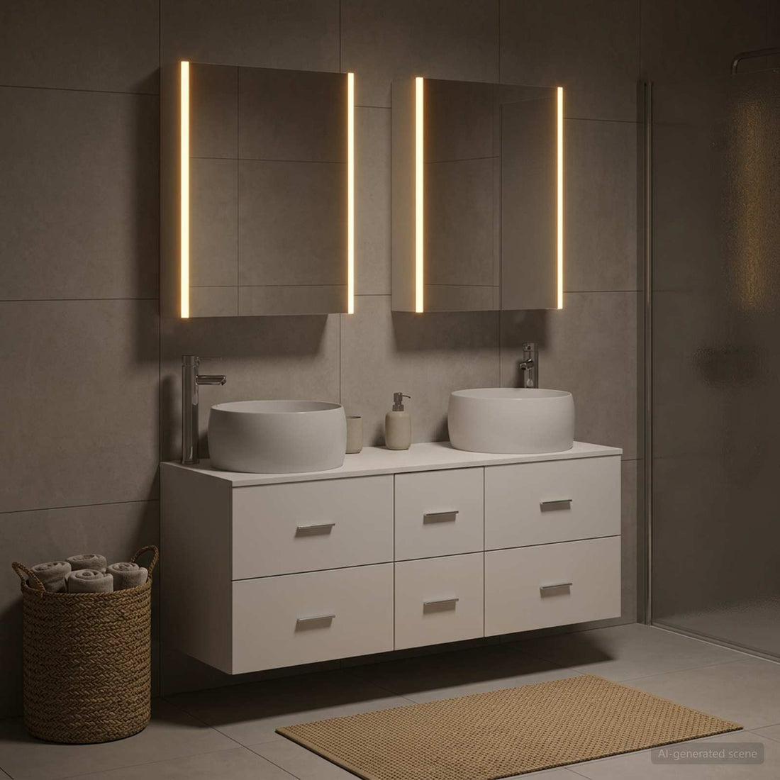 vidaXL Juego de muebles de baño 5 uds. Blanco
