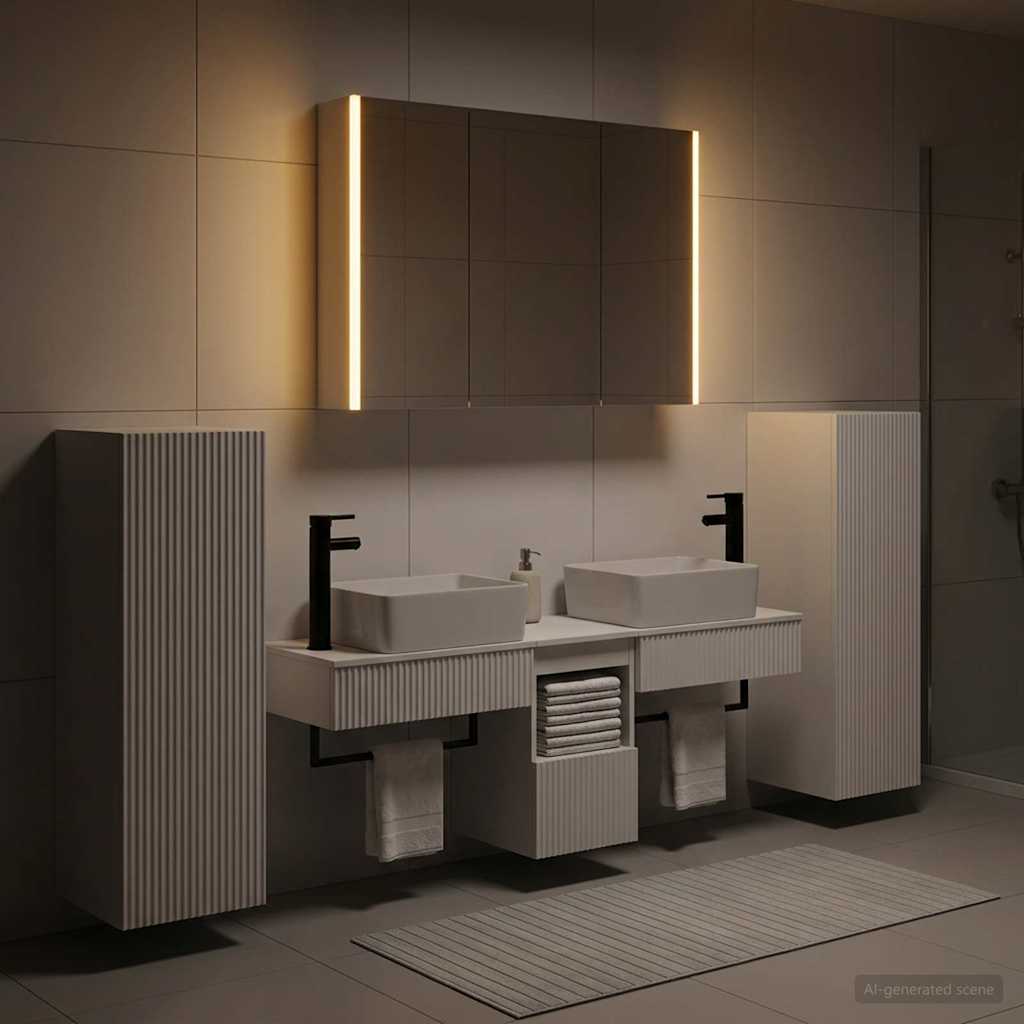 vidaXL Juego de muebles de baño 6 uds. Blanco