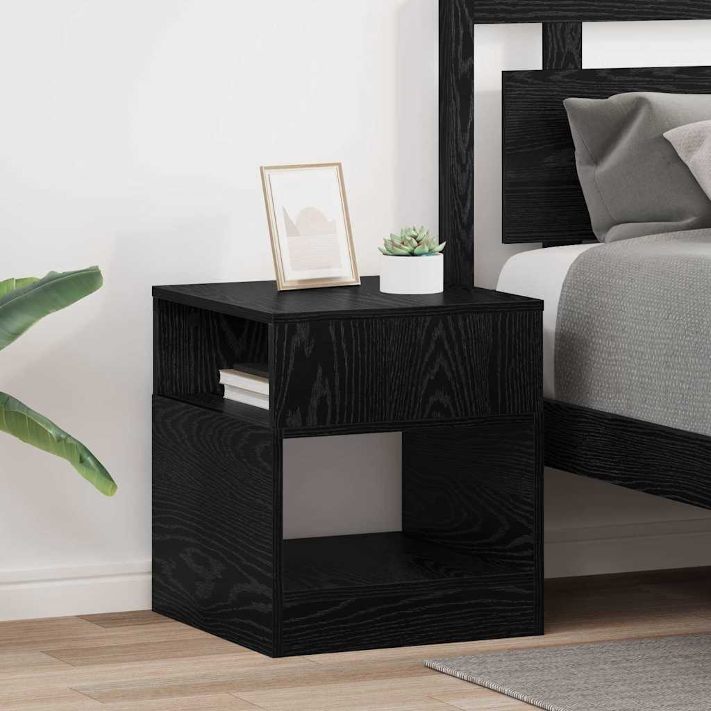 vidaXL Mesa Auxiliar 2 uds. Roble Negro 40,5 x 40 x 45 cm