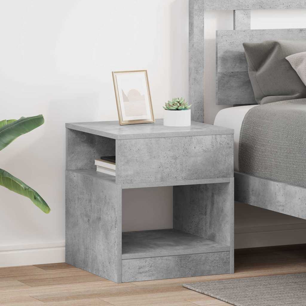 vidaXL Mesa Auxiliar 2 uds. Gris Concreto 40,5 x 40 x 45 cm