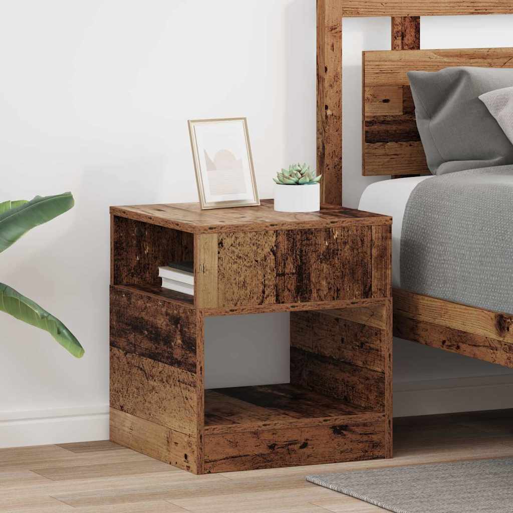 vidaXL Mesa Auxiliar 2 uds. Madera vieja 40,5 x 40 x 45 cm