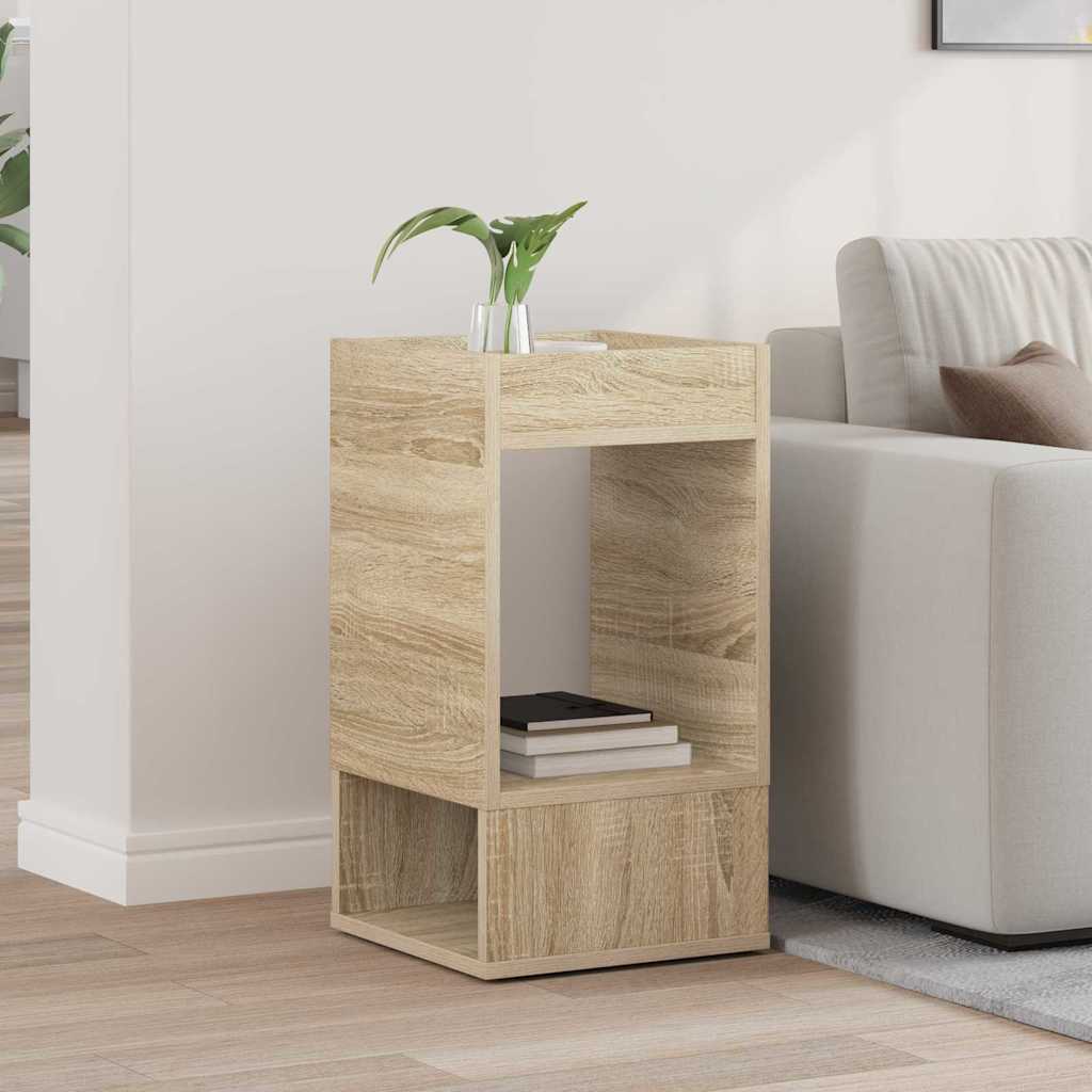 vidaXL Mesa Auxiliar Roble Sonoma 30 x 30 x 56 cm Madera de ingeniería