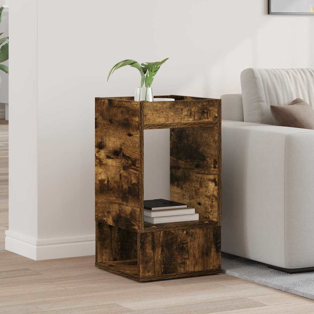 vidaXL Mesa Auxiliar Roble ahumado 30 x 30 x 56 cm