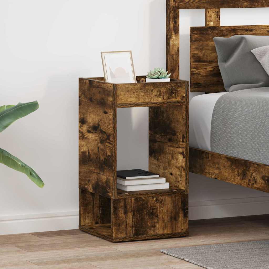 vidaXL Mesa Auxiliar 2 uds. Roble ahumado 30 x 30 x 56 cm