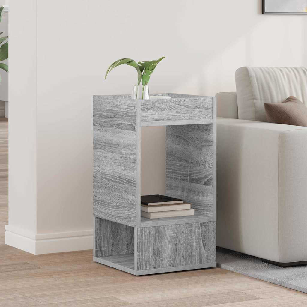 vidaXL Mesa Auxiliar Gris Sonoma 30 x 30 x 56 cm Madera de ingeniería