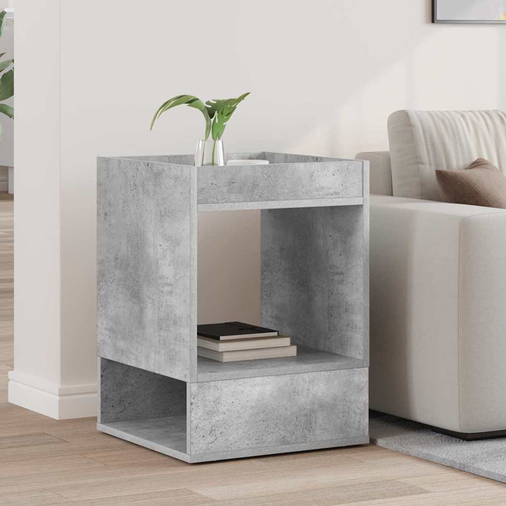 vidaXL Mesa Auxiliar Gris Concreto 40 x 40 x 56 cm