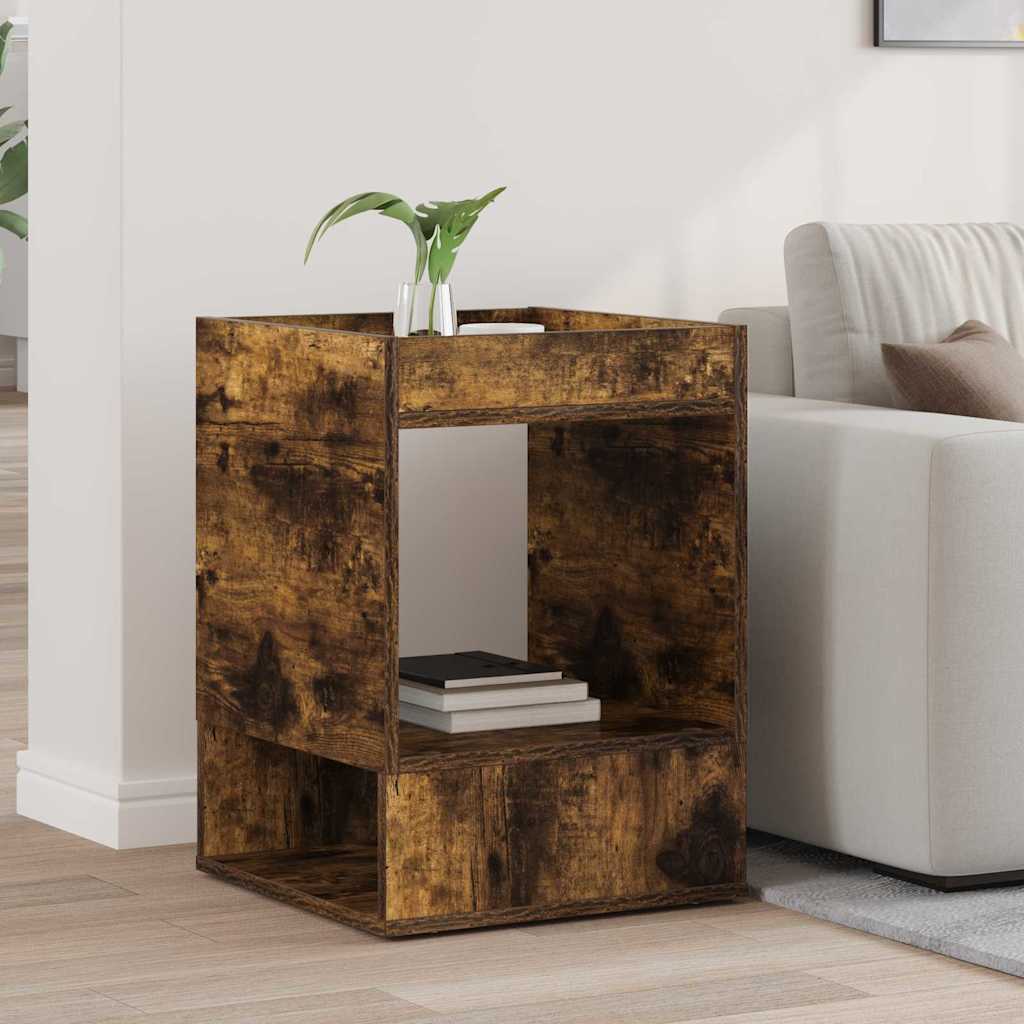 vidaXL Mesa Auxiliar Roble ahumado 40 x 40 x 56 cm