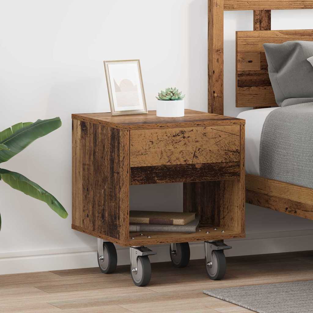 vidaXL Mesita de Noche 2 uds. Madera vieja 40,5 x 40 x 48 cm