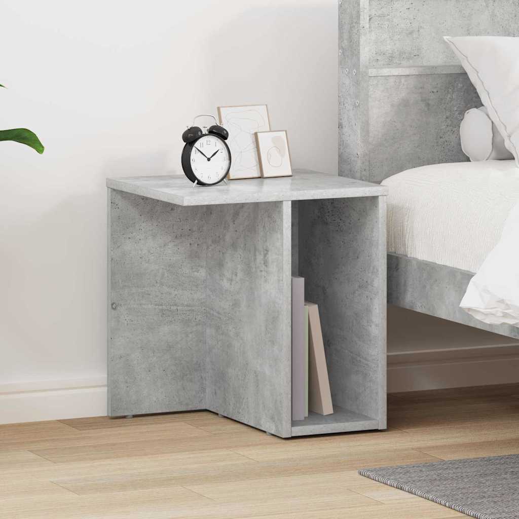 vidaXL Mesa Auxiliar Gris Concreto 37 x 32 x 40 cm