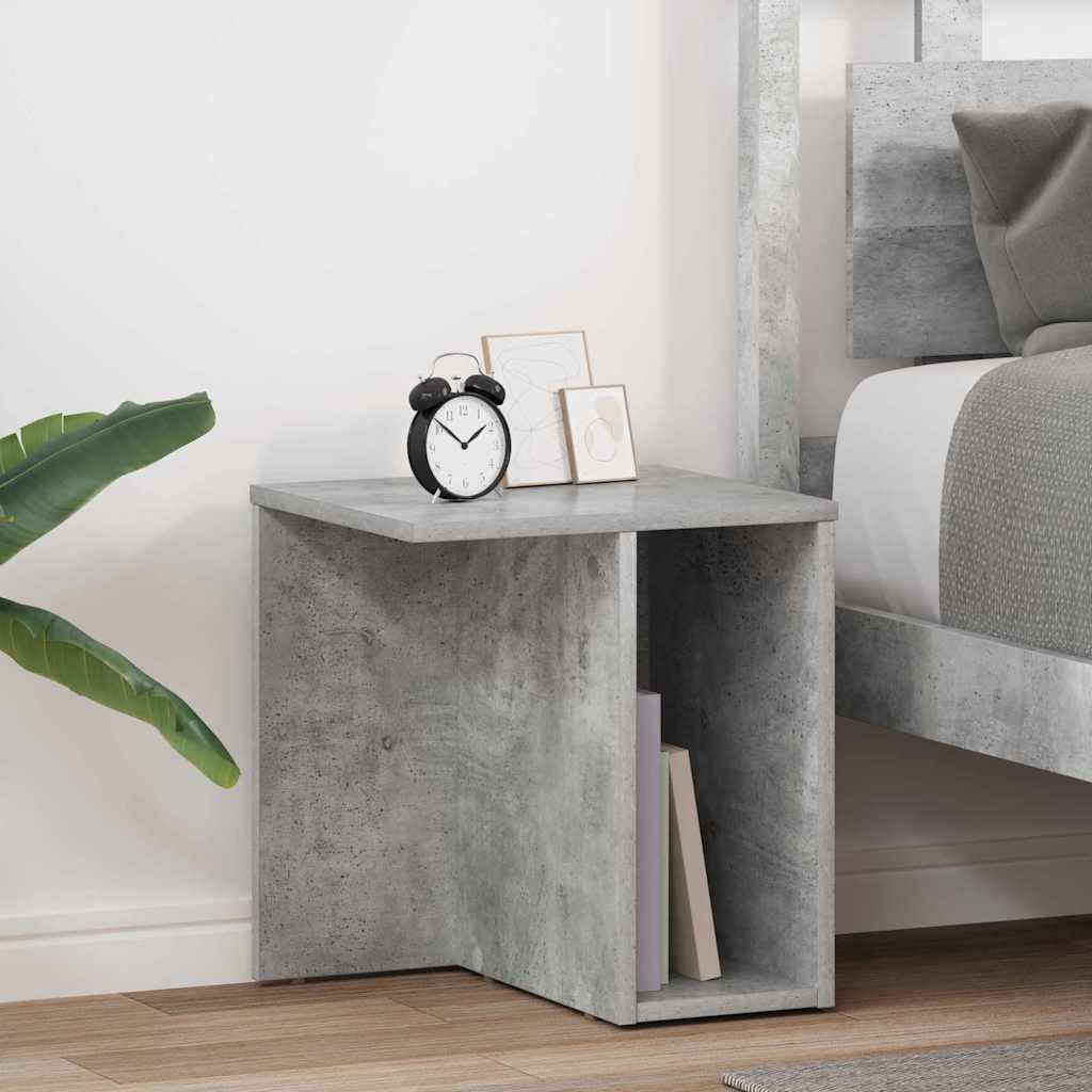 vidaXL Mesa Auxiliar 2 uds. Gris Concreto 37 x 32 x 40 cm