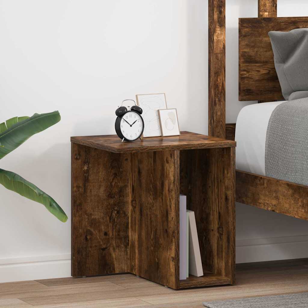 vidaXL Mesa Auxiliar 2 uds. Roble ahumado 37 x 32 x 40 cm