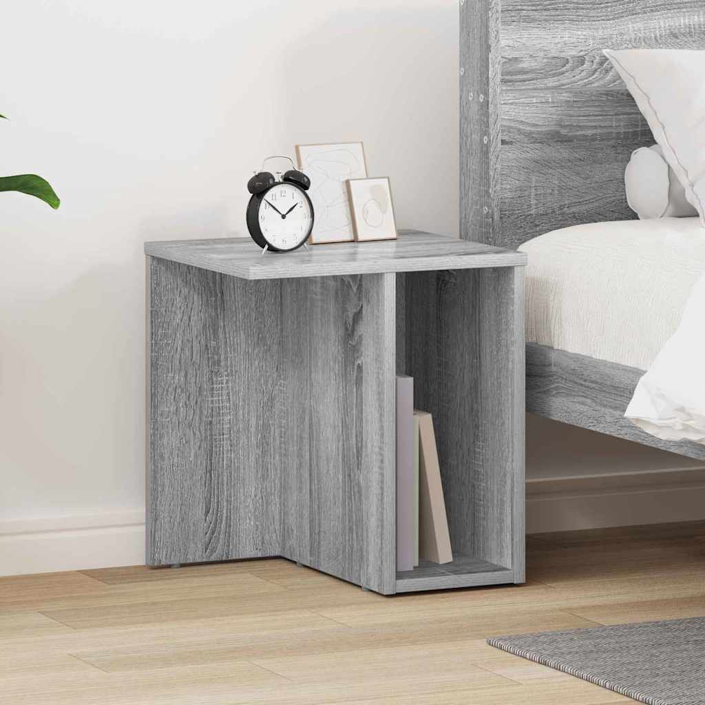 vidaXL Mesa Auxiliar Gris Sonoma 37 x 32 x 40 cm Madera de ingeniería