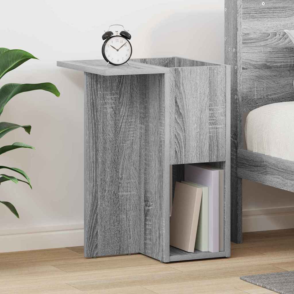 vidaXL Mesa Auxiliar Gris Sonoma 35 x 40 x 55 cm Madera de ingeniería