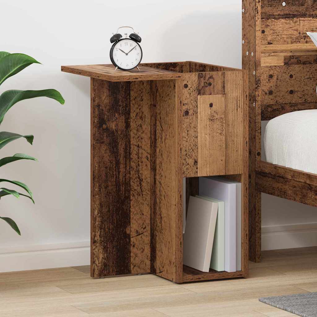 vidaXL Mesa Auxiliar Madera vieja 35 x 40 x 55 cm Madera de ingeniería