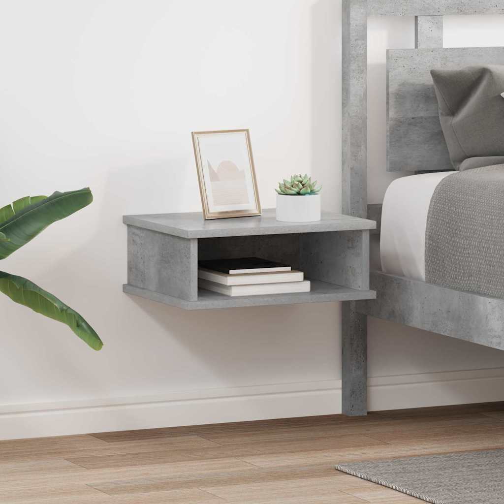 vidaXL Mesita de Noche 2 uds. Gris Concreto 40 x 31 x 15 cm