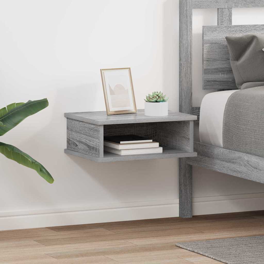 vidaXL Mesita de Noche 2 uds. Gris Sonoma 40 x 31 x 15 cm