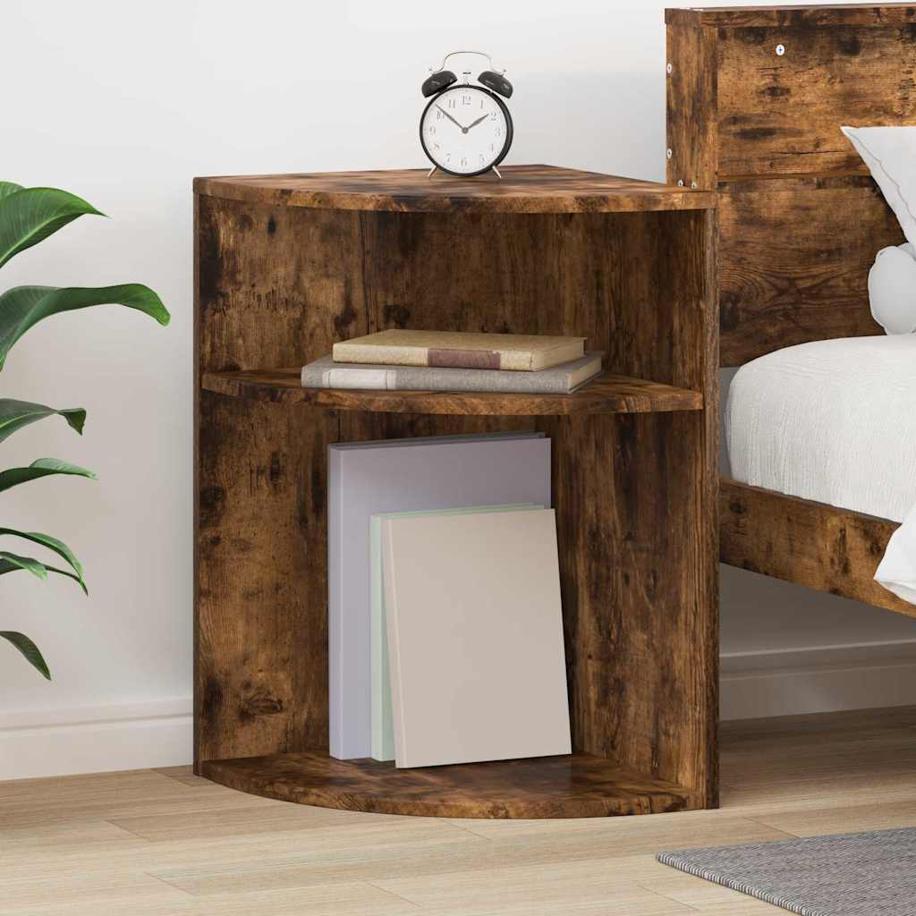 vidaXL Mesa Auxiliar Roble ahumado 39,7 x 39,7 x 60 cm